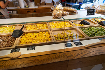 Bologna, Italy-July 10, 2024: Italian handmade pasta
