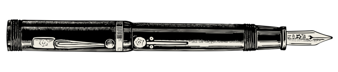 Pen vintage illustration isolated on transparent background