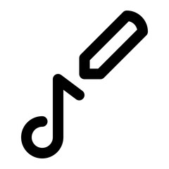 create, write, edit, music, audio, media, multimedia outline icon