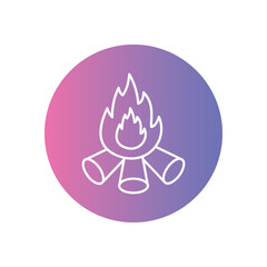 Campfire icon vector stock illustration