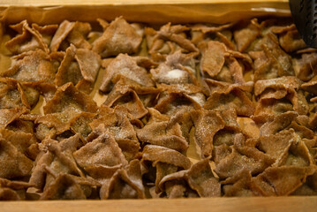 Bologna, Italy-July 10, 2024: Italian handmade pasta