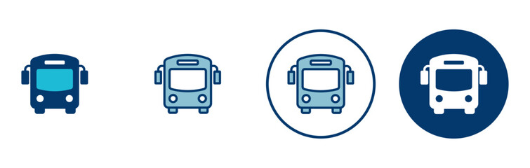 Bus Icon vector isolated on white background. Black bus vector icon