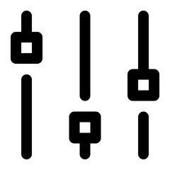 Obraz premium equalizer, music, voice, media, multimedia outline icon