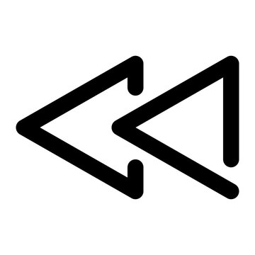 recommend clip art: rewind, back, control player, media, multimedia outline icon