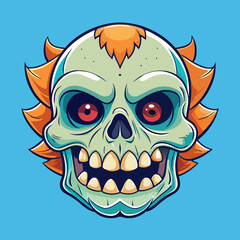 vector illustration of skull