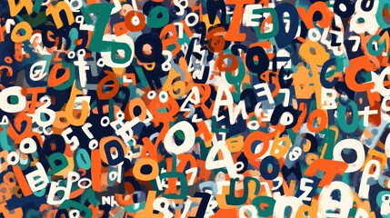 Obraz premium Abstract Colorful Alphabet Background