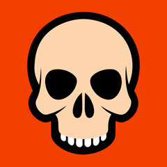 Fototapeta premium vector illustration of skull