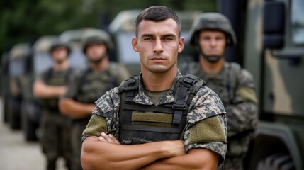 Fototapeta premium Soldier Portrait.