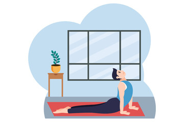 Workout Flat Design Illustration