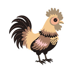 rooster isolated on white