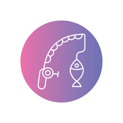 Fishing Rod icon vector stock illustration