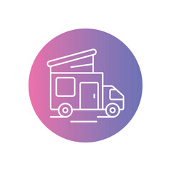 Camper Van icon vector stock illustration