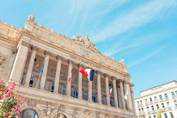 Bourse et Chambre de Commerce and stock market building in Marseille, France