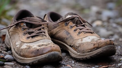 Muddy Hiking Shoes