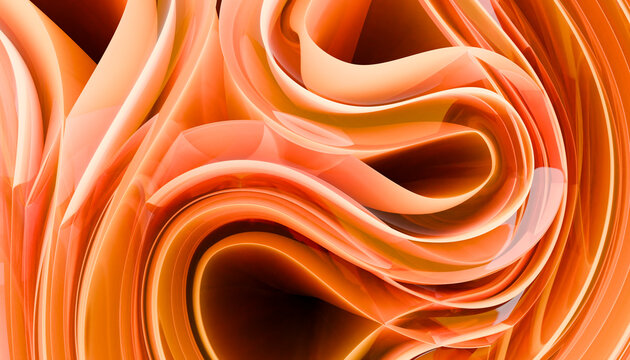 Flowing effect of 3D abstract