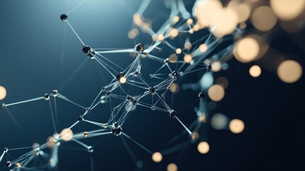 Obraz premium Abstract Network of Connected Spheres