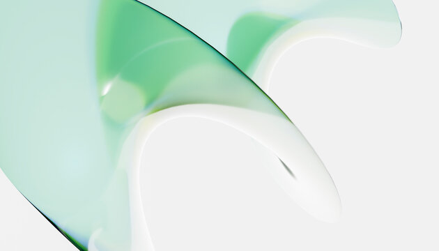 Teal and white colored abstract background of glass refraction