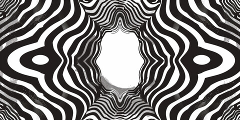 A vector graphic design with a black and white background