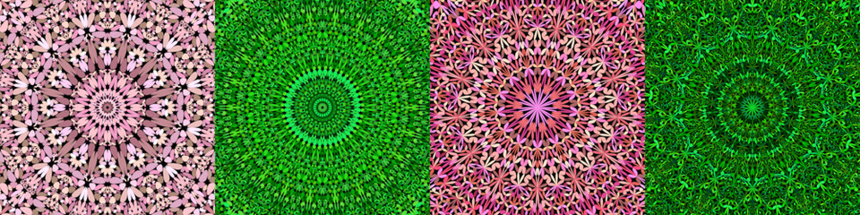 Geometric floral mandala background collection