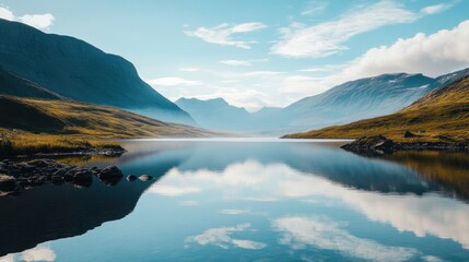 Serene Mountain Lake Reflection