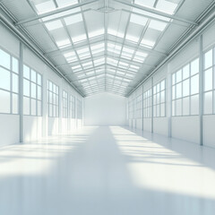 white background equipment warehouse.