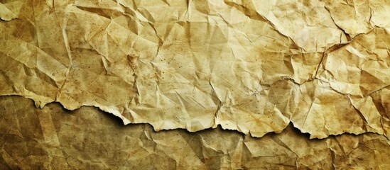 Fototapeta premium A vintage texture of aged damaged yellowed paper around 70 years old suitable as a background for a copy space image