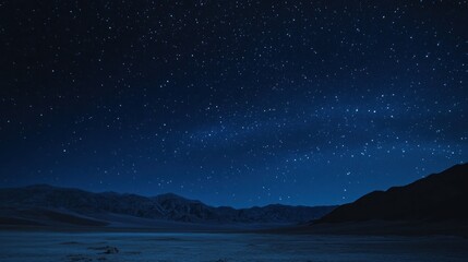 Fototapeta premium Starry Night over Mountainous Landscape