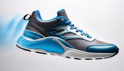 Single colorful sport sneaker isolated on white background. ai generated