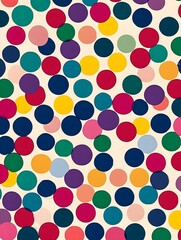 A minimal background with a classic Pop Art dot pattern in vibrant colors, creating a bold yet simple design