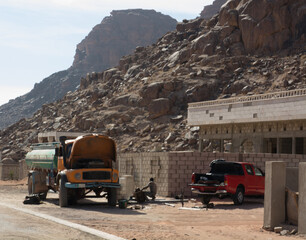Rural desert road fix garage