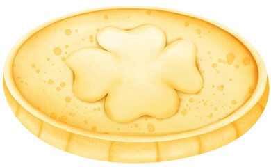 Clover gold coin lucky leaf 2