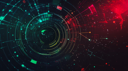 Obraz premium abstract business connection of line from nail node to node on world map background Innovation network points Earth's surface