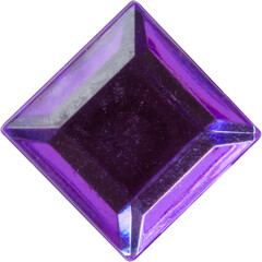 Purple square jewels sticker isolated on white background