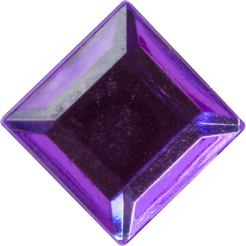 Purple square jewels sticker isolated on white background