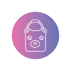 Bear Bag icon vector stock illustration