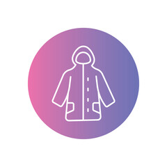 Rain Poncho icon vector stock illustration