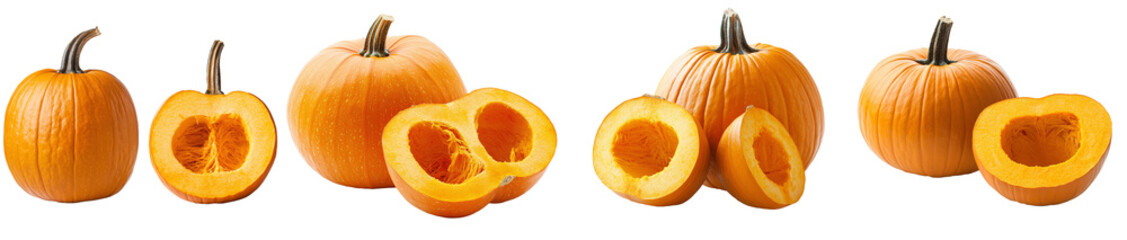 Butternut squash pumpkin isolated on white background, depth of field full