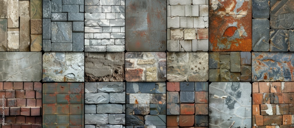 Poster background for design and presentations featuring a variety of old and new bricks providing ample co