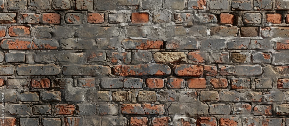 Poster a brick wall with a mix of old and new bricks can serve as a captivating background for various desi