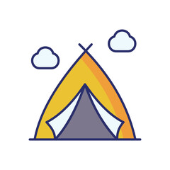 Tent icon vector stock illustration