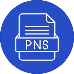 PNS File Format Vector Icon Design