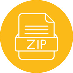 ZIP File Format Vector Icon Design