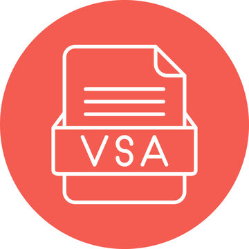 VSA File Format Vector Icon Design