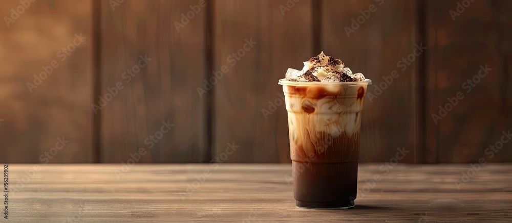 Poster explore the variant menu for iced coffee macchiatos with copy space image