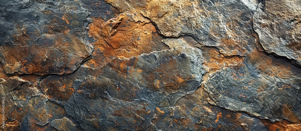 Poster altered color scheme on a natural stone surface with stone texture ideal for a decorative copy space
