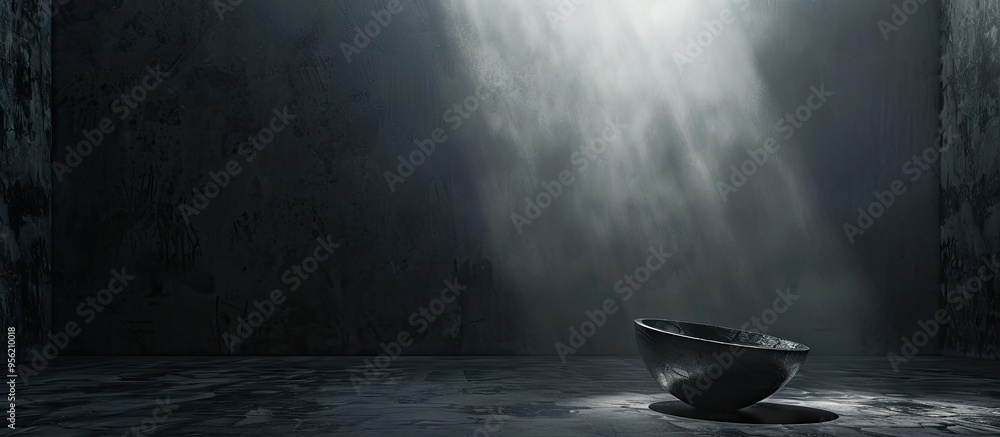 Poster a studio setting with sophisticated lighting equipment for photographing with ample copy space image