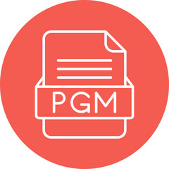 PGM File Format Vector Icon Design