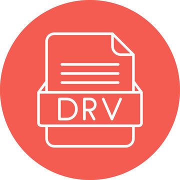 DRV File Format Vector Icon Design