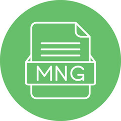 MNG File Format Vector Icon Design