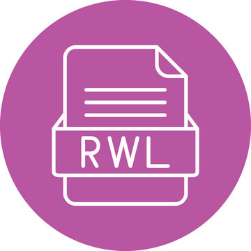 RWL File Format Vector Icon Design